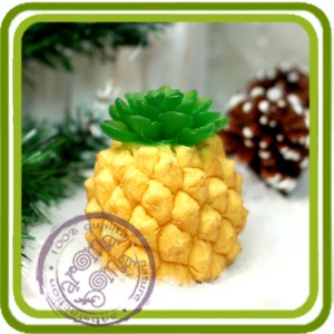 Ананас (плод и хвостик) - 3D Авторская силиконовая форма для мыла, свечей, шоколада и пр.