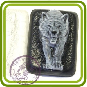 Волк из темноты - пластиковая форма для мыла 