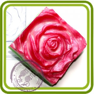 Роза квадратная - пластиковая форма для мыла 