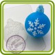 Шар Снежинка - пластиковая форма для мыла 