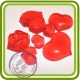 Сердечки-поцелуйчики МИНИ - пластиковая форма для мыла 