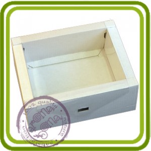 Коробка - ящик (м) белый с прозрачной крышкой 