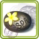 SPA (цветок плюмерии на камне)  -  пластиковая форма для мыла 