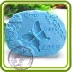 Камень с бабочкой - 2D силиконовая форма для мыла, свечей, шоколада, гипса и пр.