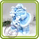 Дед Мороз (санта) с подарками 2D - Объемная силиконовая форма для мыла