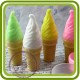 Мороженое рожок 2 - 3D силиконовая форма для мыла, свечей, шоколада, гипса и пр.