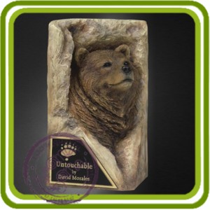 Медведь в камне - 3D силиконовая форма для мыла, свечей, шоколада, гипса и пр.
