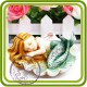 Русалочка спит в ракушке большая (з) - 3D Объемная силиконовая форма для мыла, свечей, гипса, шоколада и пр.