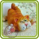 Кот забавный 3d - Объемная силиконовая форма для мыла, свечей, гипса, шоколада и пр.