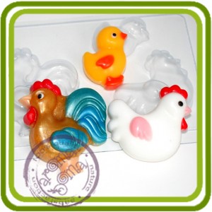 Семейка Петуховых - пластиковая форма для мыла 