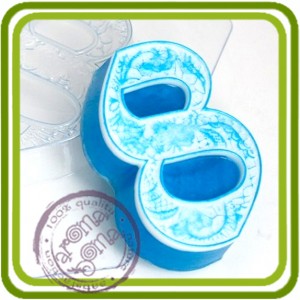 Восьмерка кружевная - пластиковая форма для мыла 