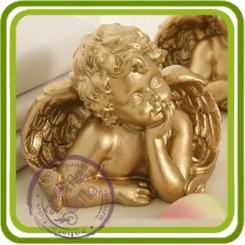 Ангел задумчивый 1 (2 размера) - 3D силиконовая форма для мыла, свечей, шоколада и пр.